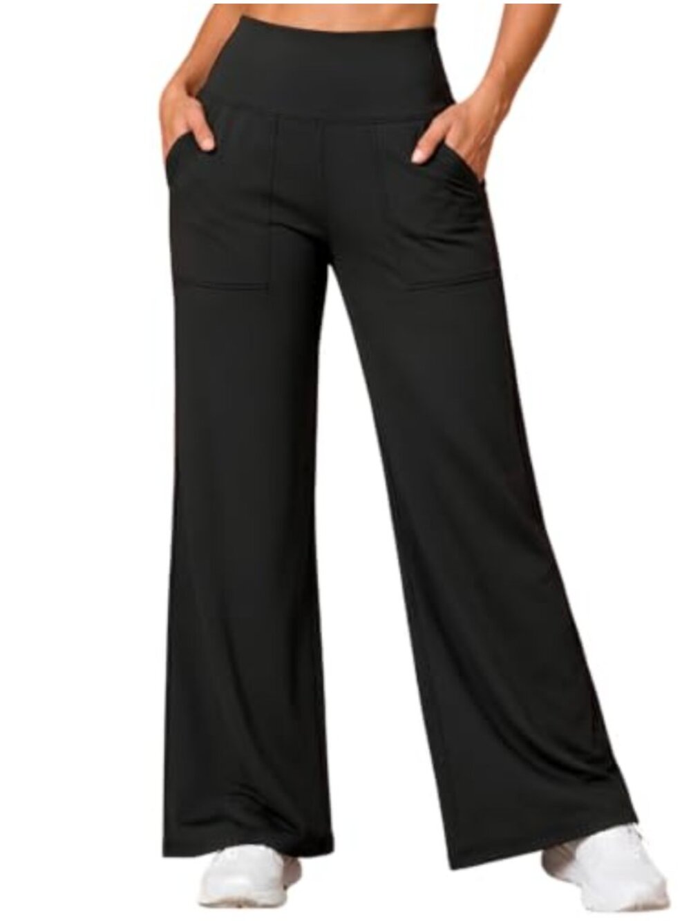 Wide Leg Yoga Pants with Pockets High Waisted Work Pants